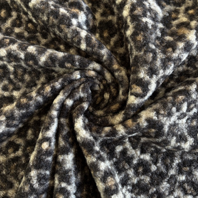 BUKLE S KNIT BRUSH DSN # LEOPARD # BROWN BLACK