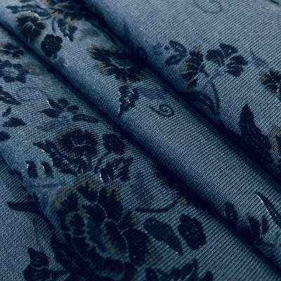 FUTER TT-100 LIKRA PRT DSN # DELICATE FLOWERS # DENIM