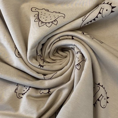 FUTER TT-100 LIKRA PRT DSN # LARGE DINO # BEIGE CHICORY COFFEE