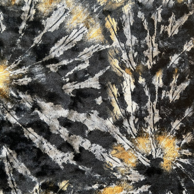 PLIS S DGT PRT DSN # ABSTRACT # TIE DYE YELLOW