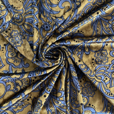 PLIS S DGT PRT DSN # PAISLEY FLOWERS # GOLD