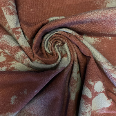 SINGL TT-072 LIKRA PRT DSN # 1621 TIE DYE # BURGUNDY