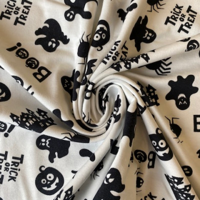 SINGL TT-072 LIKRA PRT DSN # BOO # WHITE OFF BLACK