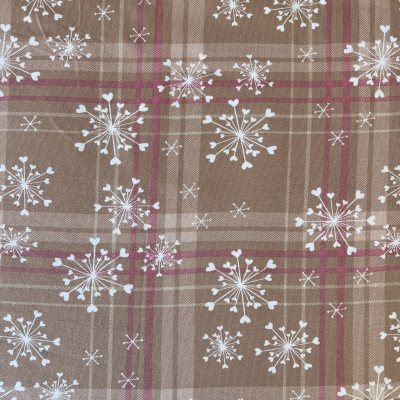 SINGL TT-072 LIKRA PRT DSN # SNOWFLAKE # ROSEWATER AZALEA PINK