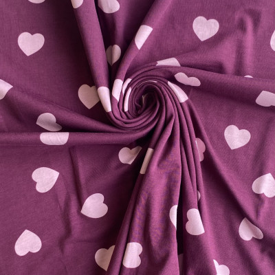SINGL TT-072 LIKRA PRT DSN # LARGE HEARTS # PURPLE POTION