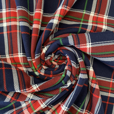 SINGL TT-072 LIKRA PRT DSN # CHECKS 4630 # JEANS RED