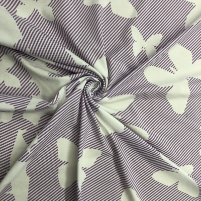 SINGL TT-070 LIKRA PRT DSN # NEW BUTTERFLY # LAVENDULA