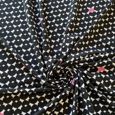 SINGL TT-070 LIKRA PRT DSN # ONE HEART # BLACK AZALEA