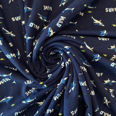 SINGL TT-070 LIKRA PRT DSN # SHARKS NEW # JEANS