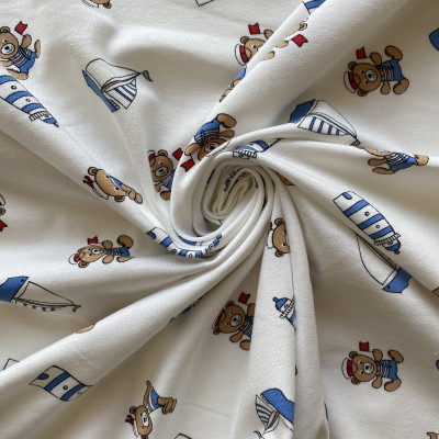 SINGL TT-070 LIKRA PRT DSN # SAILOR BEAR # WHITE OFF