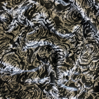 VISKOZA PL. MEL FOIL DSN # ROSES # GRAY BLACK