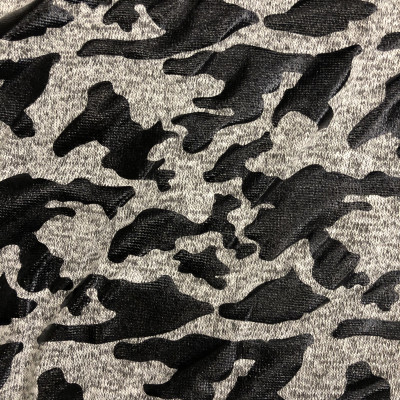 VISKOZA PL. MEL FOIL DSN # CAMUFLAGE # GRAY BLACK