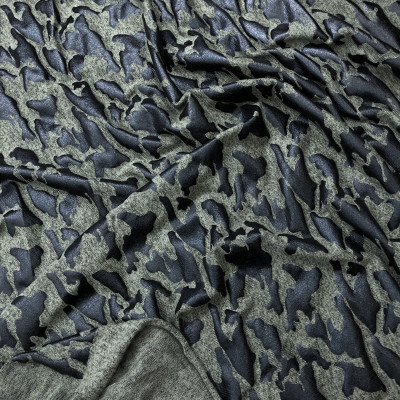 VISKOZA PL. MEL C FOIL DSN # CAMUFLAGE # DEEP LICHEN BLACK