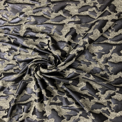 VISKOZA PL. MEL C FOIL DSN # CAMUFLAGE # DEEP LICHEN BLACK