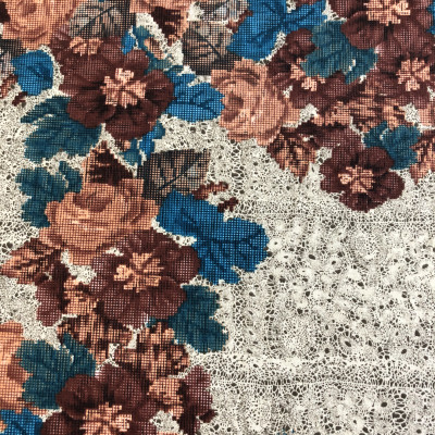 PONTE ROMA S NEW PRT DSN # 03123 ROSES&LACE BEIGE