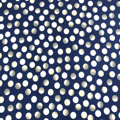 POLY KNIT DINA JERSEY PRT W DSN # DOTS # DENIM