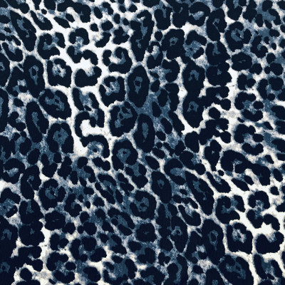 POLY KNIT DINA JERSEY PRT W DSN # LEOPARD # DENIM