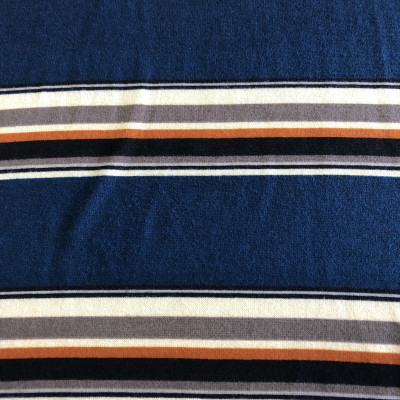 POLY KNIT FRENCH CASHMERE PRT STR # BLUE