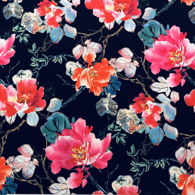 POLY KNIT PABLO RELIEF P PRT DSN # BLOSSOM # PINK