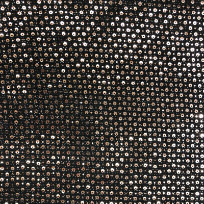 POLY KNIT BRILIANT EMB DSN # 1 CIRCLE # BLACK GOLD