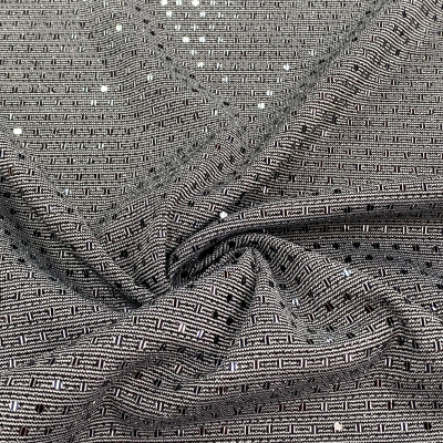 POLY KNIT BRILIANT EMB DSN # 2 DOTS # GRAY SLV