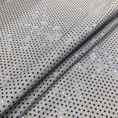 POLY KNIT BRILIANT EMB DSN # DOTS # BLUE