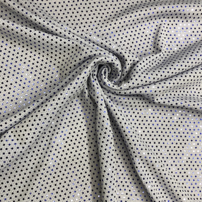 POLY KNIT BRILIANT EMB DSN # DOTS # BLUE