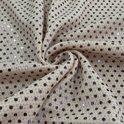 POLY KNIT BRILIANT EMB DSN # DOTS # ROSE