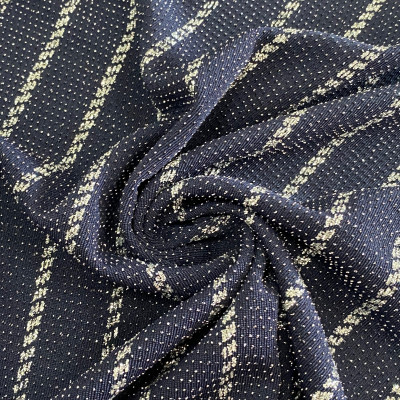 POLY KNIT BRILIANT LRX NEW DSN # 5441 STRS # NAVY SLV