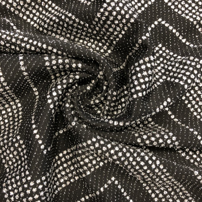 POLY KNIT BRILIANT LRX NEW DSN # 5432 ZIK ZAK # BLACK SLV