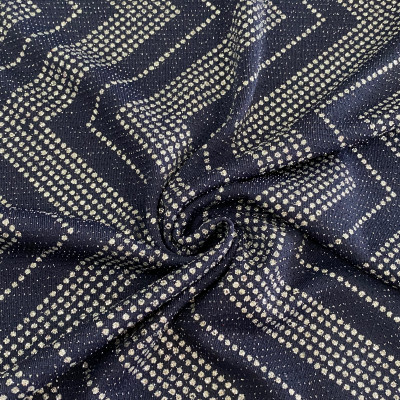 POLY KNIT BRILIANT LRX NEW DSN # 5432 ZIK ZAK # NAVY SLV