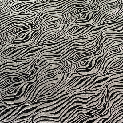 POLY KNIT BRILIANT ANIMAL FOIL DSN # ZEBRA # BLACK SLV