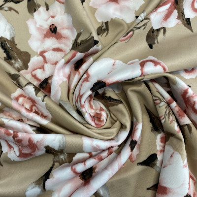 B SCUBA S L PRT DSN # 1610 # ROSES BEIGE ROSE