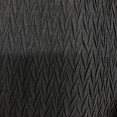 POLY KNIT PLISE GENNY DSN # FISHBONE # BLACK