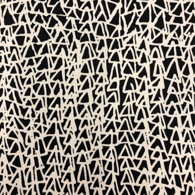 KEPER STRECH SATEN PRT DSN # 0617 # BLACK WHITE