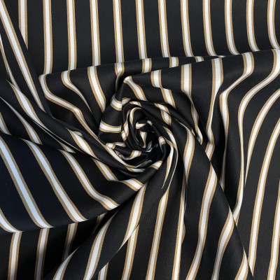 KEPER STRECH SATEN PRT DSN # 557 # STRS BLACK BEIGE