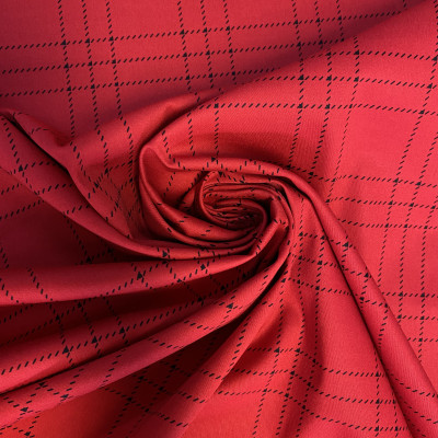 KEPER STRECH SATEN PRT DSN # CHECKS NEW # RED BLACK