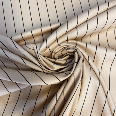 KEPER STRECH SATEN PRT DSN # 6121 # STR CHAMPAGNE BLACK