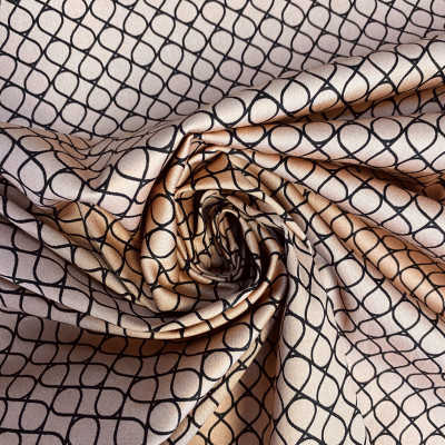 KEPER STRECH SATEN PRT DSN # NET # CAFE BLACK