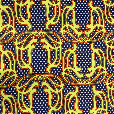 KEPER SATEN PRT DSN # 6168 # ORNAMENT YELLOW PURPLE