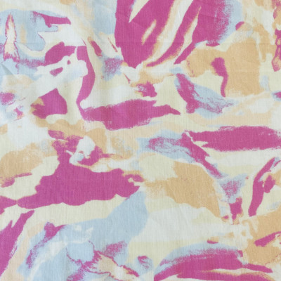 KOSULJAR CO COTTON VOILE DGT PRT DSN # ABSTRACT # APRICOT CRUSH FRAPPANT