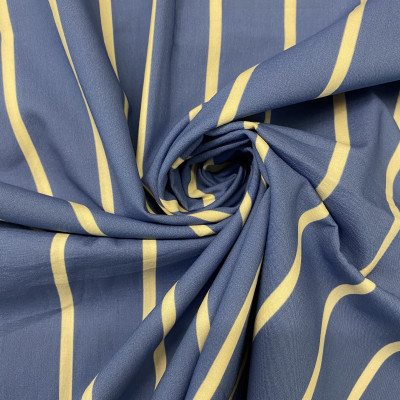 KOSULJAR CO COTTON VOILE DGT PRT DSN # COZY STR 2 # BLUE