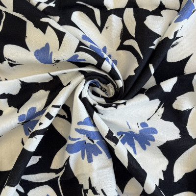 KOSULJAR VIS CHALIS T DGT PRT DSN # FLOWERS 2981 # NAVY BLUE BONNET