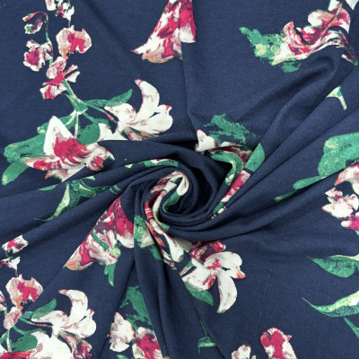 VISKOZA PL. LIKRA PRT DSN # 2787 # ORCHID NAVY PINK