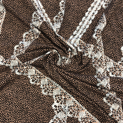 VISKOZA PL. LIKRA PRT DSN # 7057 # LACE BLACK