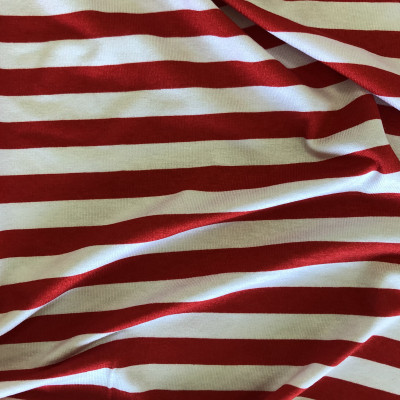 VISKOZA PL. LIKRA PRT STR # RED WHITE