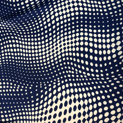 KOSULJAR S HAYDI POLY SILK DSN # 14362 NAVY WHITE