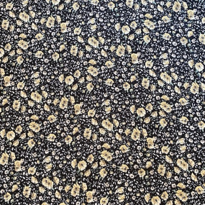 KOSULJAR S MUSLIN YASMIN PRT DSN # S FLOWERS # BLACK