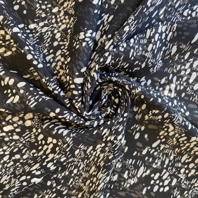 KOSULJAR S MUSLIN GABRIELA PRT DSN # ANIMAL DOTS # BLACK WHITE