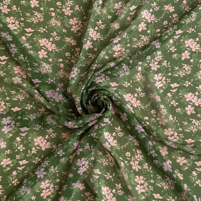KOSULJAR S MUSLIN SARA PRT DSN # LUCKY FLOWERS # GREEN